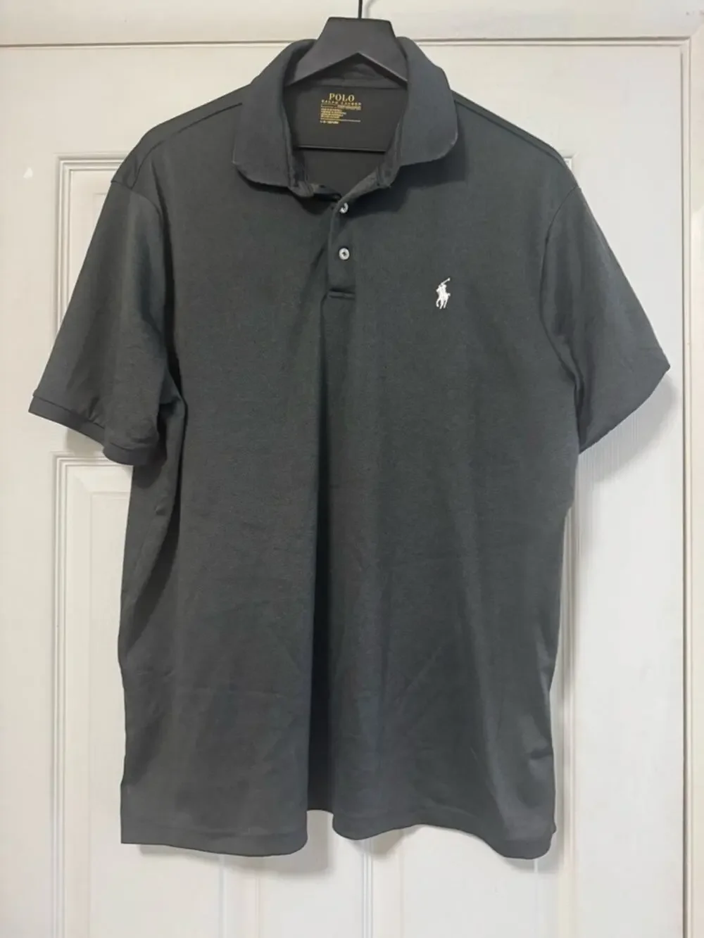 Polo by Ralph Lauren Men's Charcoal Gray Short-Sleeve Polo